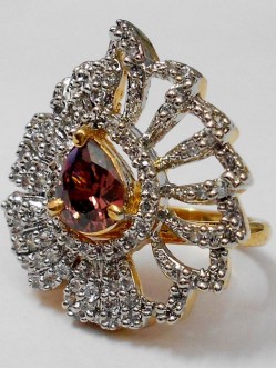 CZ cocktail Finger Ring